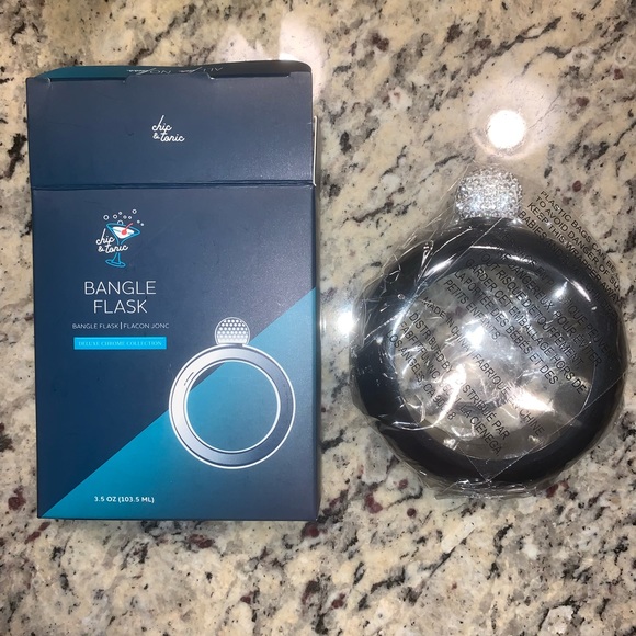 NIBX CHIC & TONIC🍸 BANGLE FLASK DELUXE CHROME COLLECTION, OS, BNIBX - Picture 5 of 6